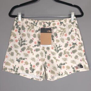 NWT THE NORTH FACE Shorts LARGE 14/16‎ Youth Girls Water Ripple Cactus Print